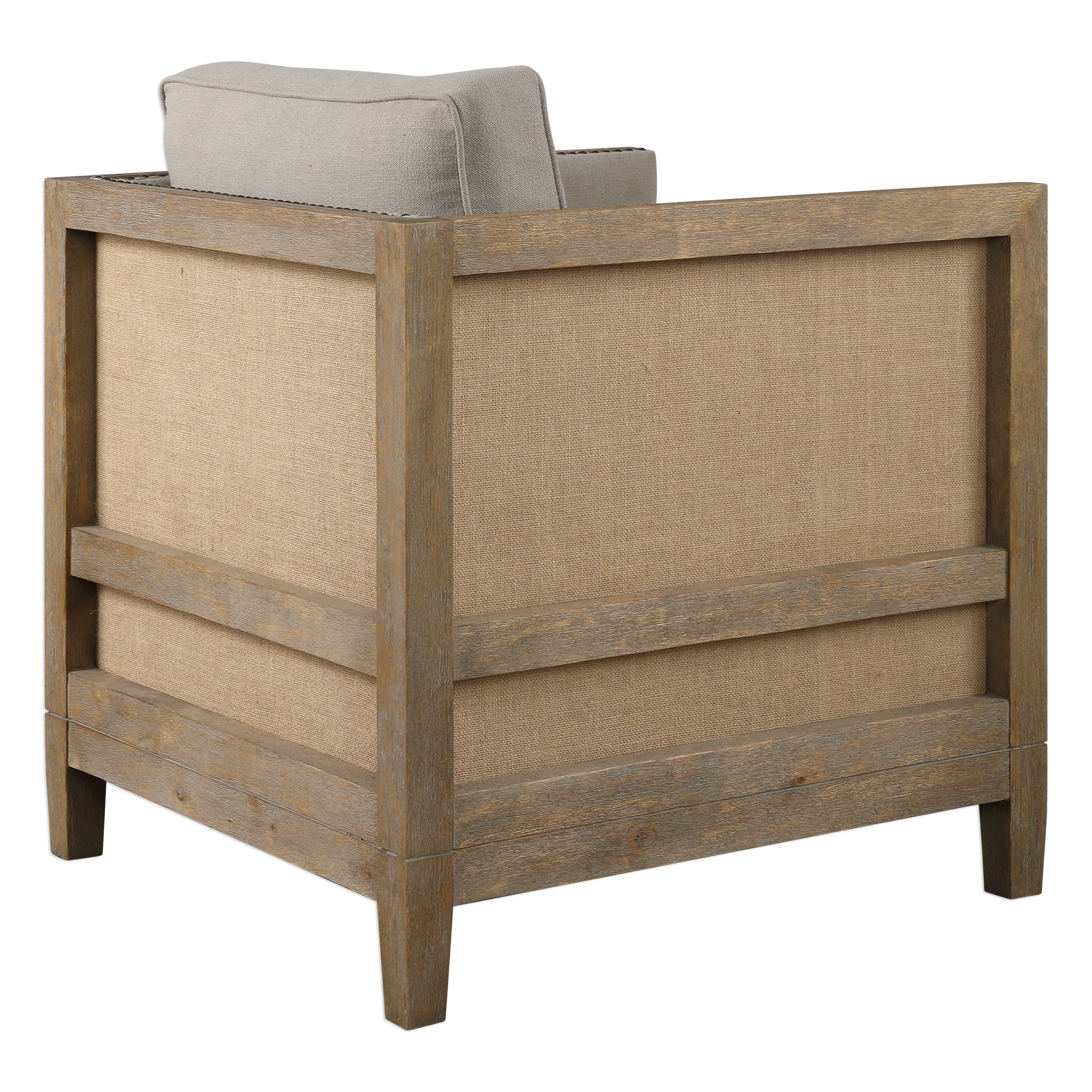 Kyle Weathered Oak Accent Chair - Image 7