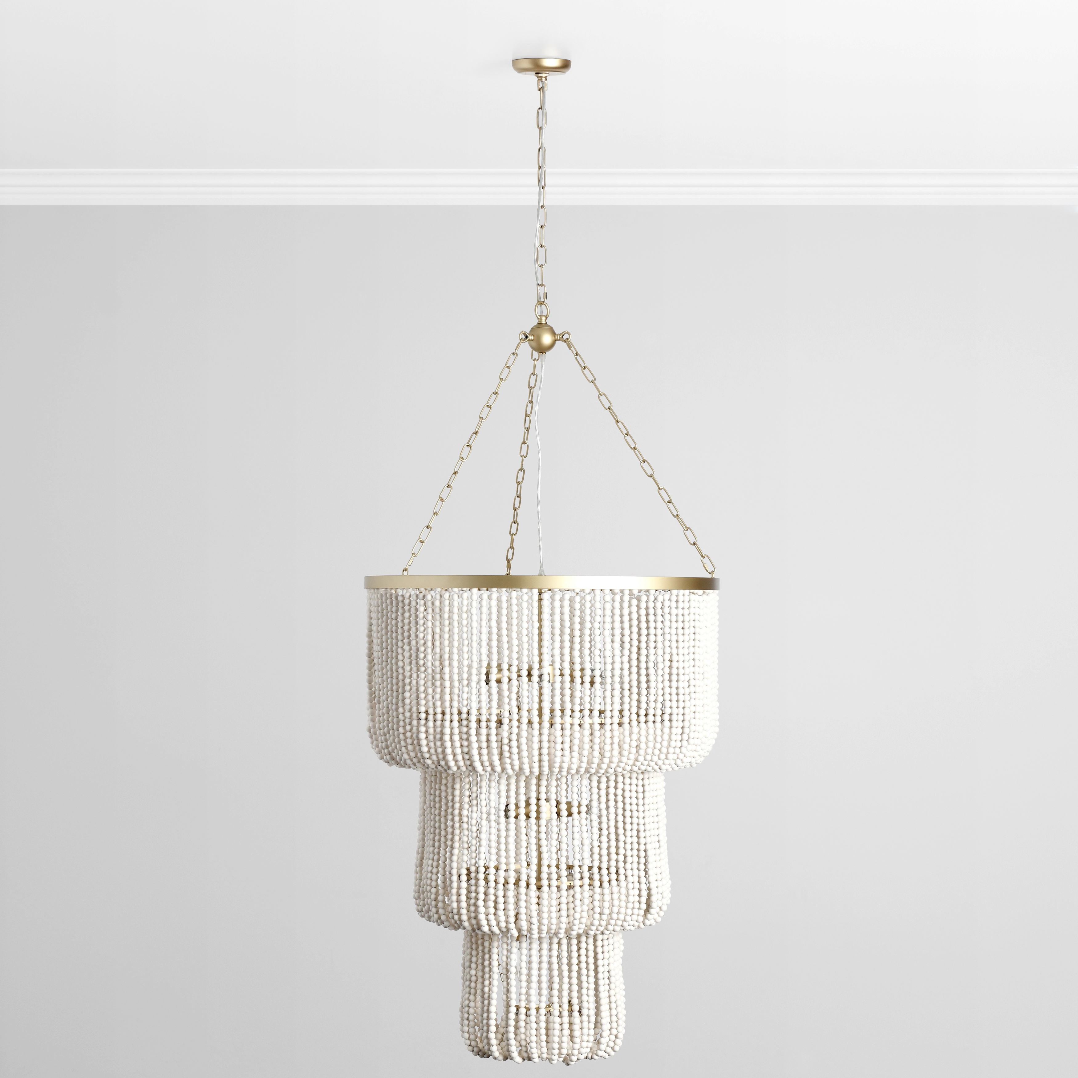 Amanda Beaded Chandelier White - Image 1