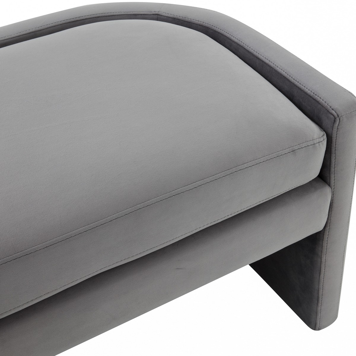 Rosabeth Curved Bench - Slate Grey - Image 2