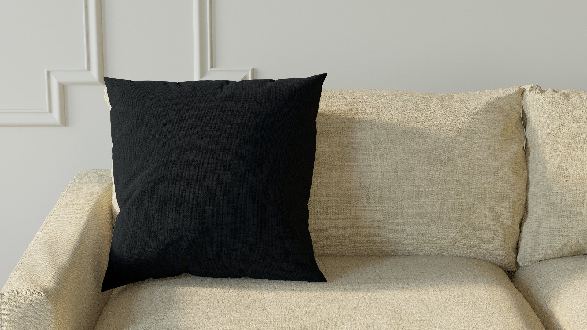 Throw Pillow 20", Navy Everyday Linen, 20" x 20" - Image 2
