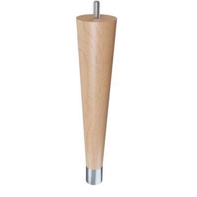 Round Tapered Hardwood Leg With 1" Ferrule And Clear Finish - Image 0