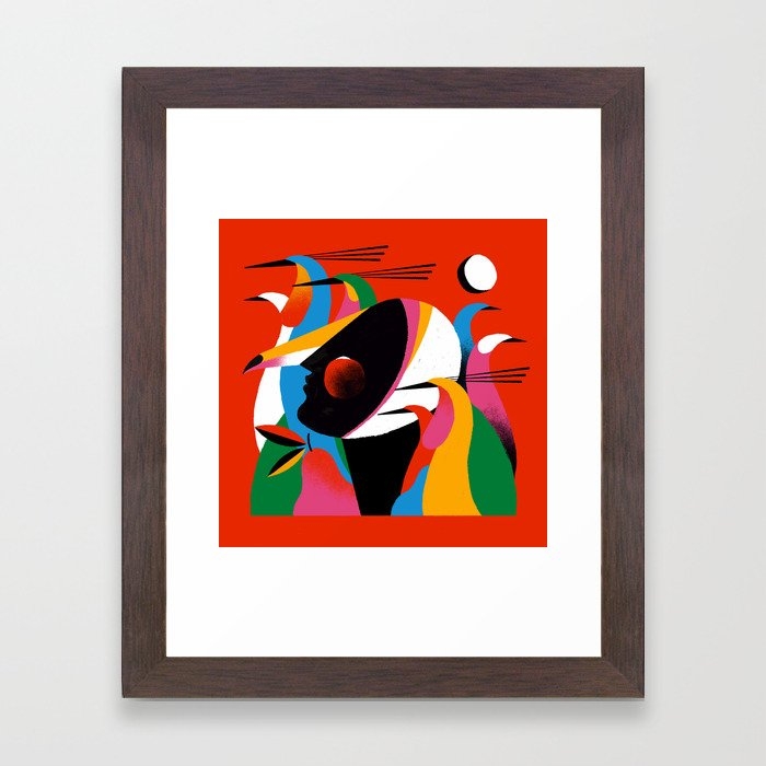 O Canto Framed Art Print by Willian Santiago - Conservation Walnut - X-Small 8" x 10"-10x12 - Image 0