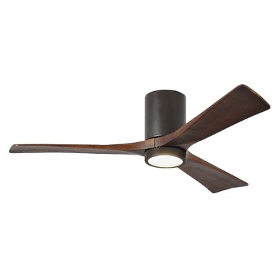 52" Rosalind 3 -Blade Outdoor LED Propeller Ceiling Fan with Remote Control and Light Kit Included - Image 0