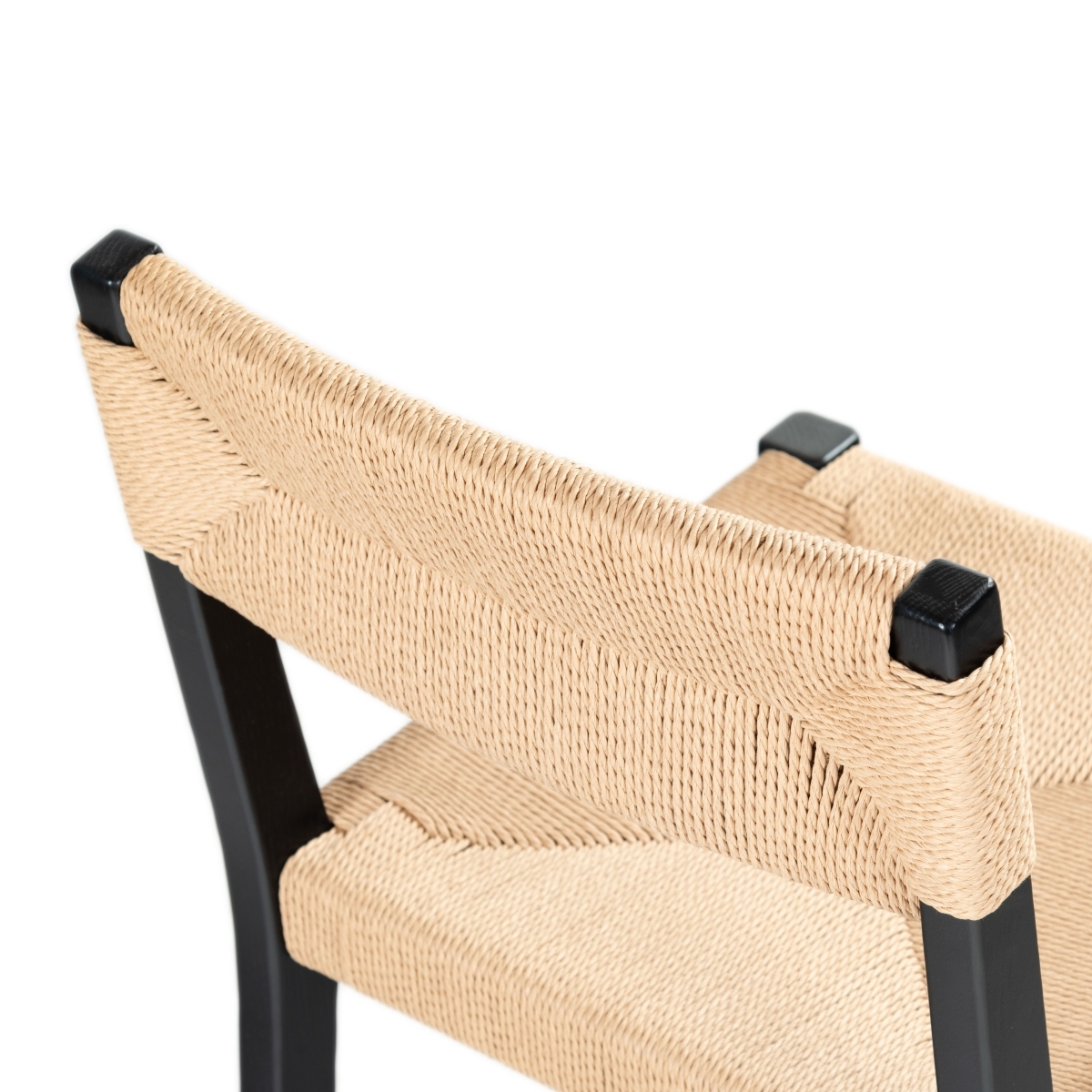 Cody Rattan Counter Stool - Black / Natural - Image 3