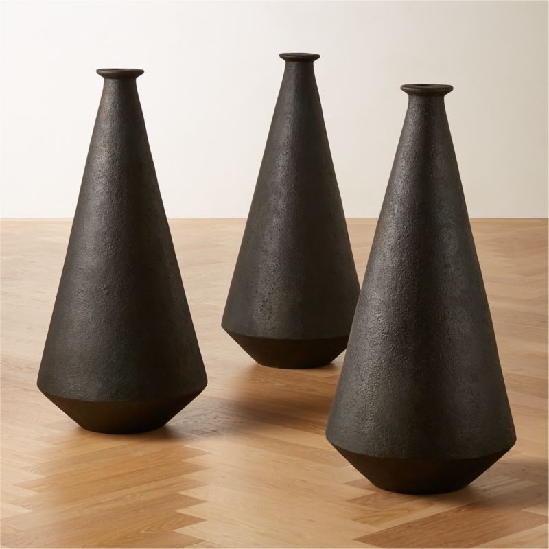 Maxime Black Terracotta Floor Vase - Image 2