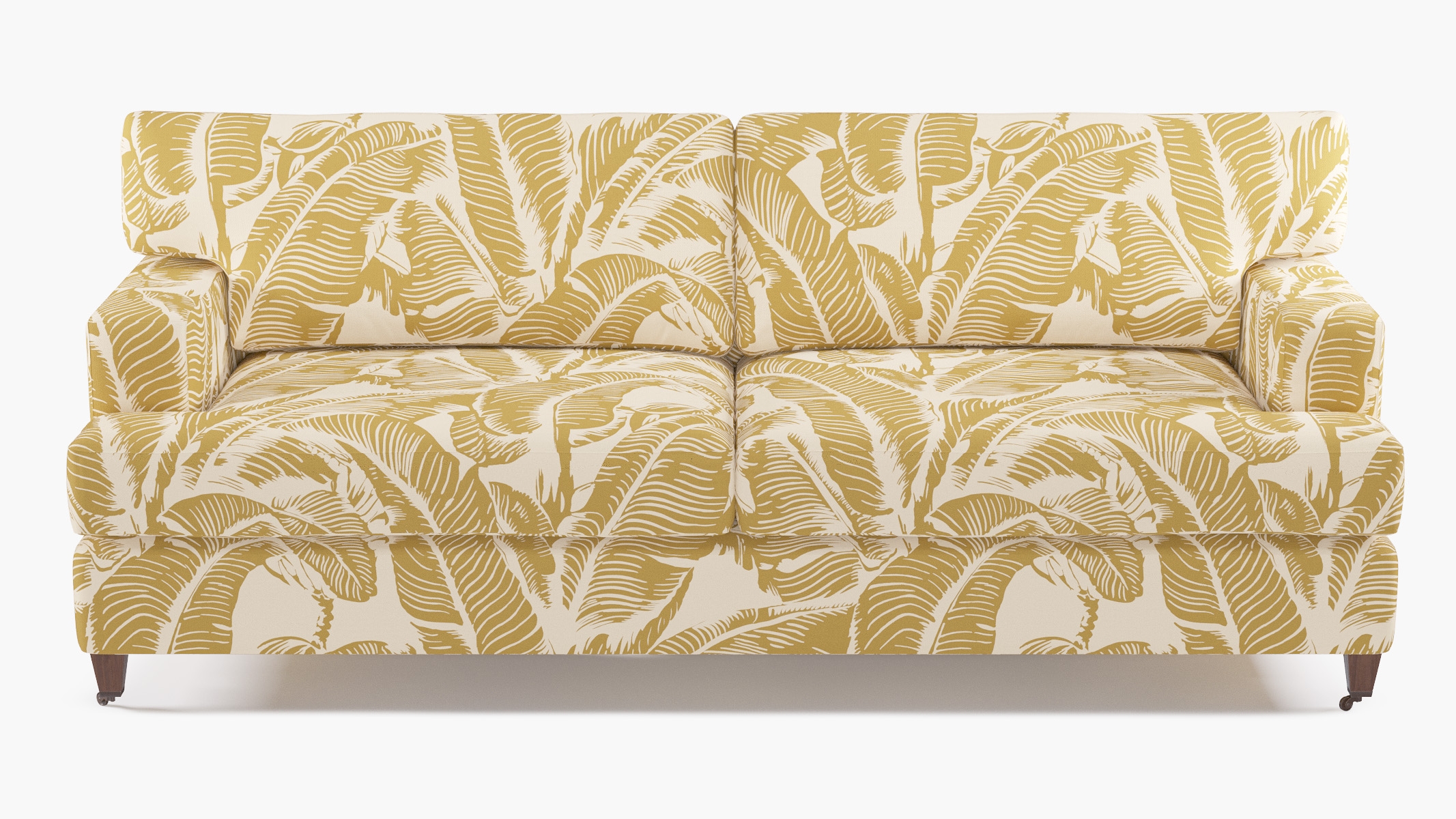 Classic Sofa, Ochre Martinique® Encore, Walnut with Antique Brass Caster - Image 0