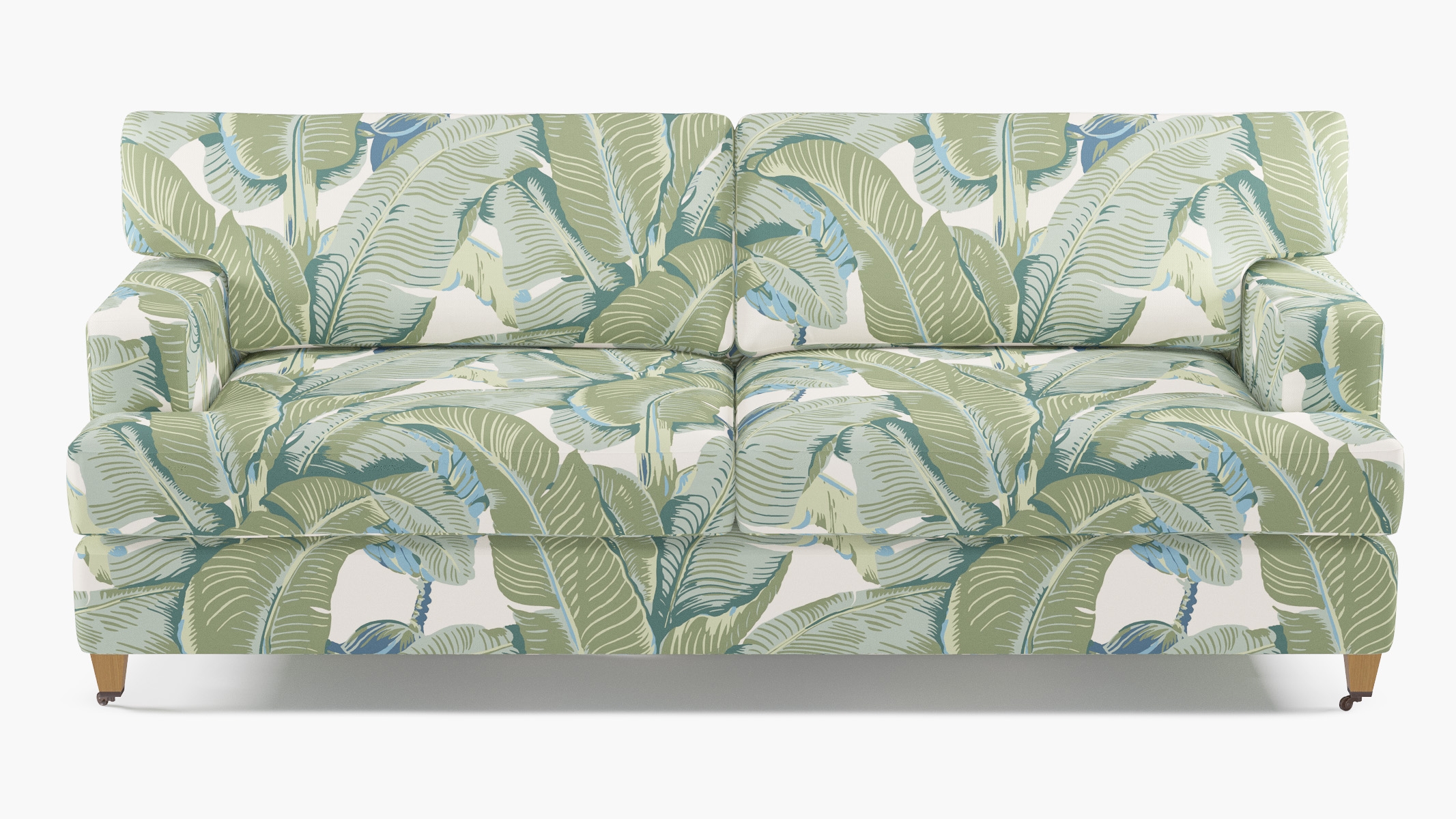 Classic Sofa, Pistachio Martinique®, Natural with Antique Brass Caster - Image 0