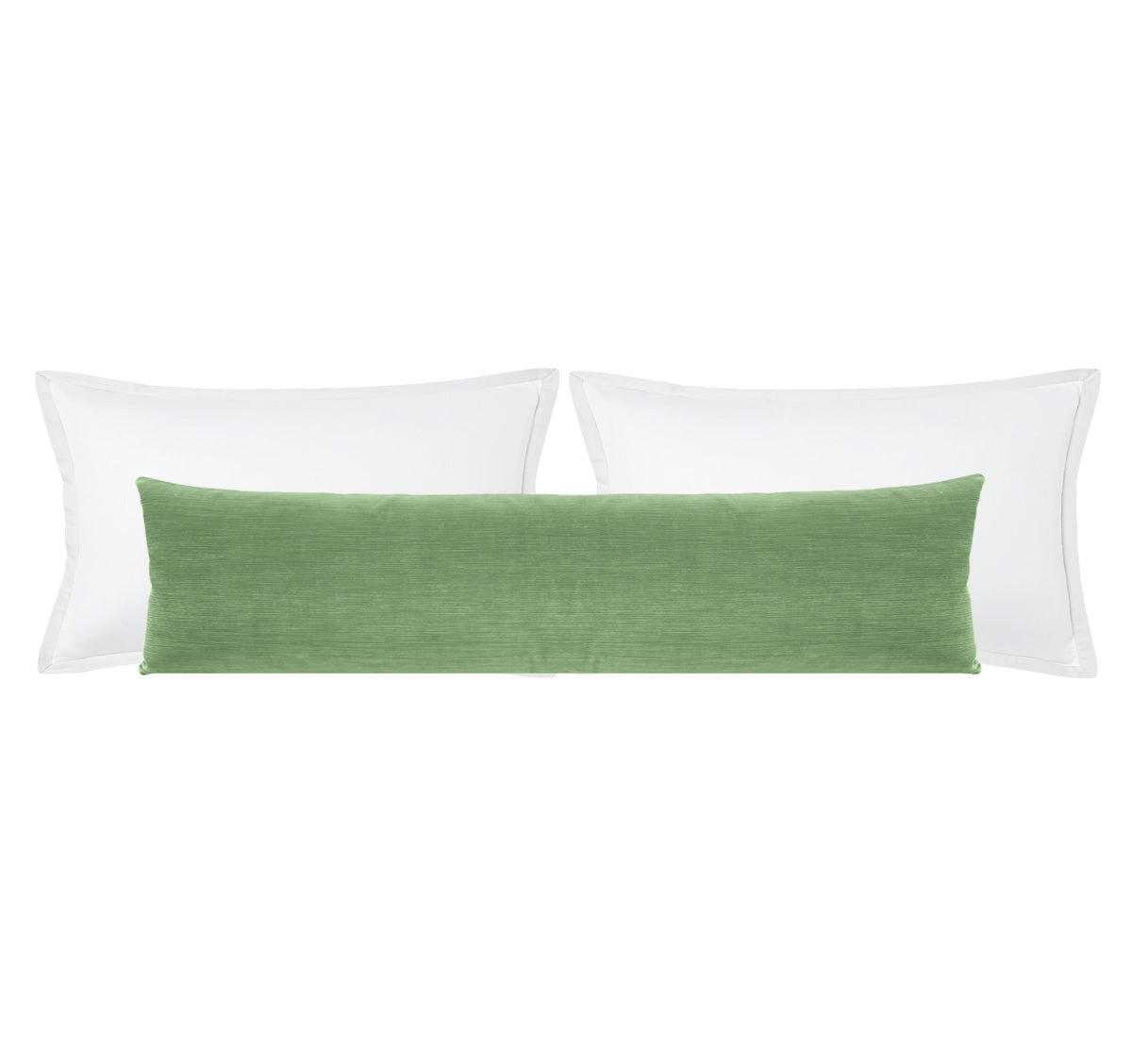 THE XL LUMBAR :: STRIE VELVET // JADE - BY THE YARD - Image 0