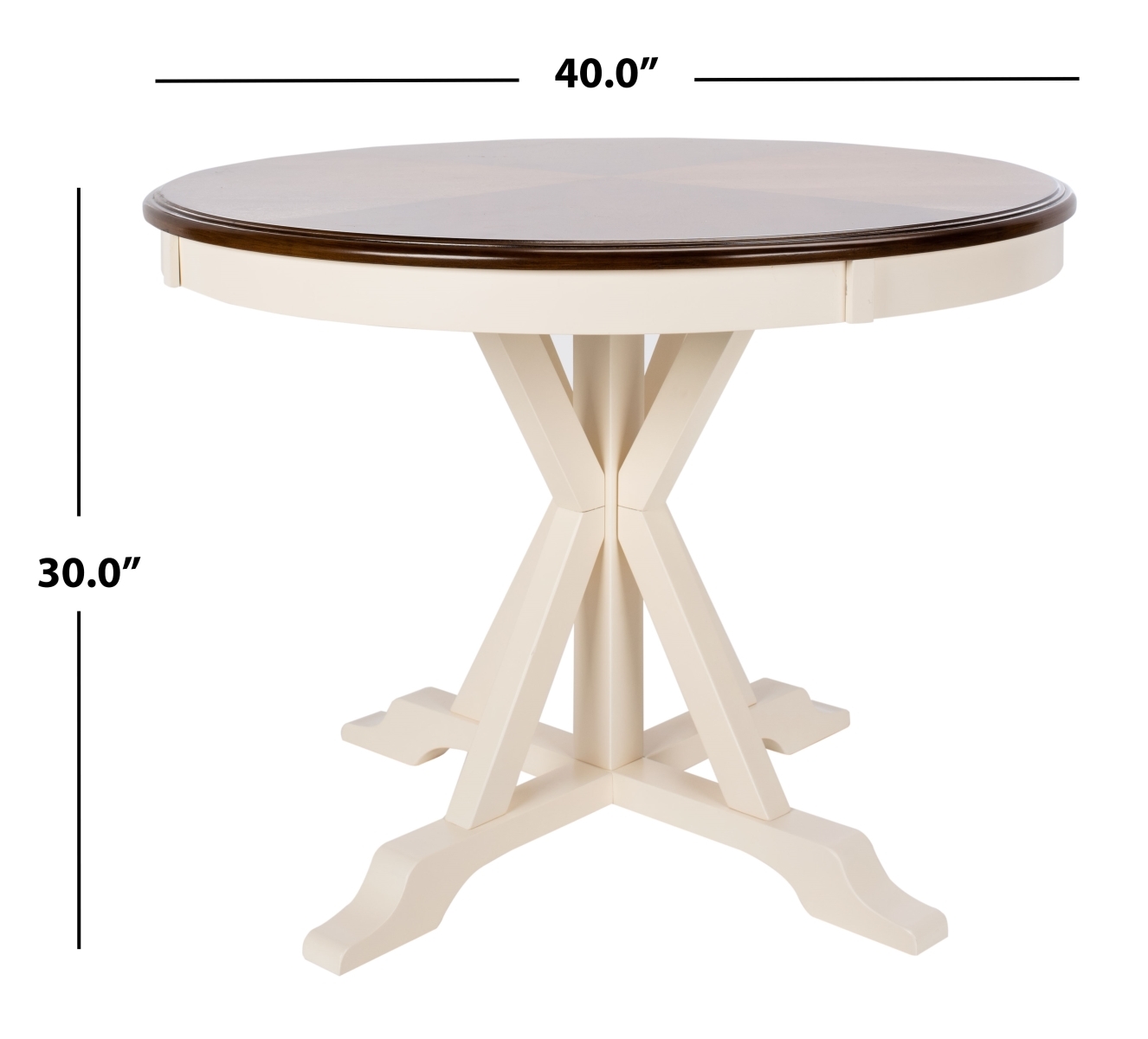 Shay 5 Piece Dining Set - White / Natural - Safavieh - Image 8