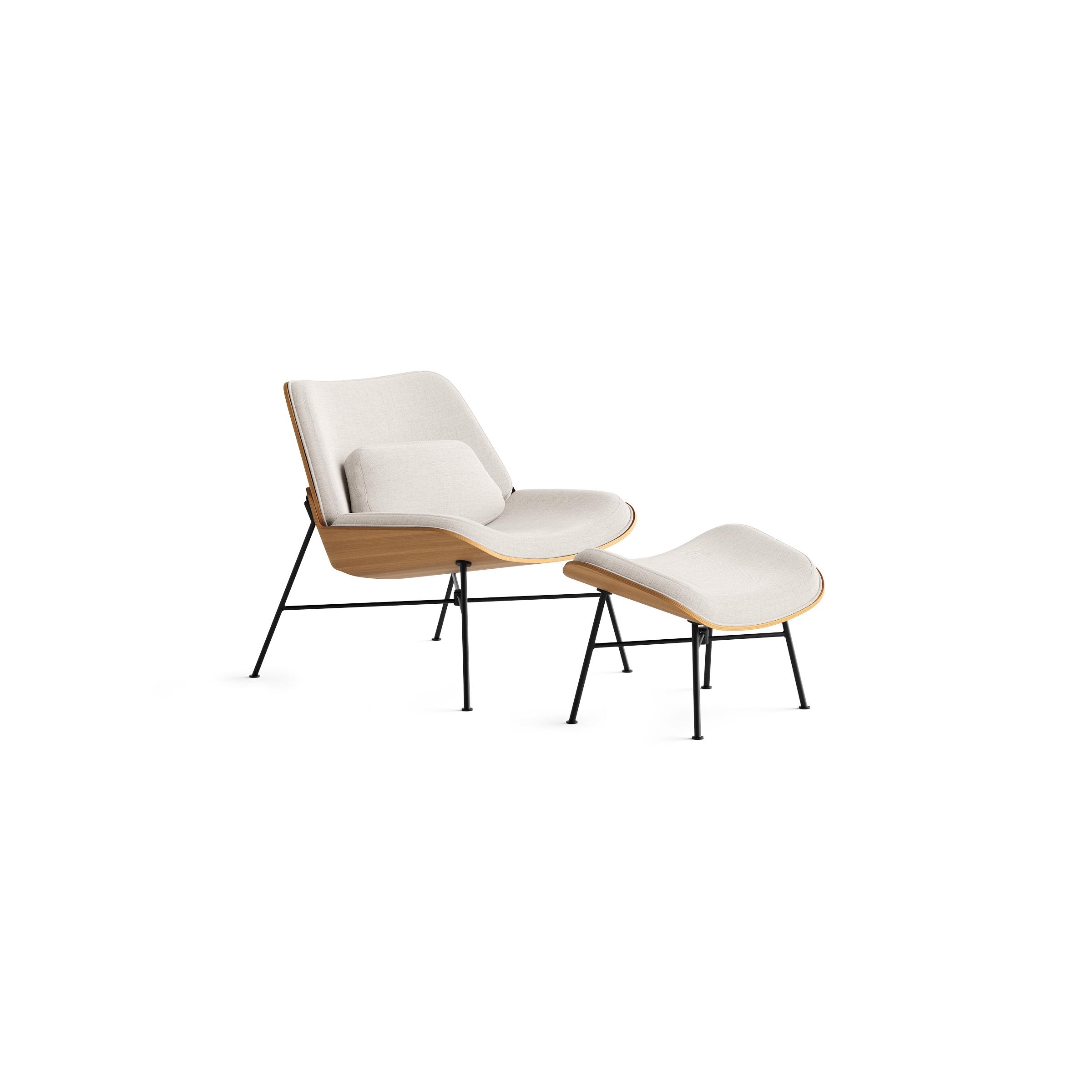 Vesper Lounge Chair - Papyrus/Oak - Image 1