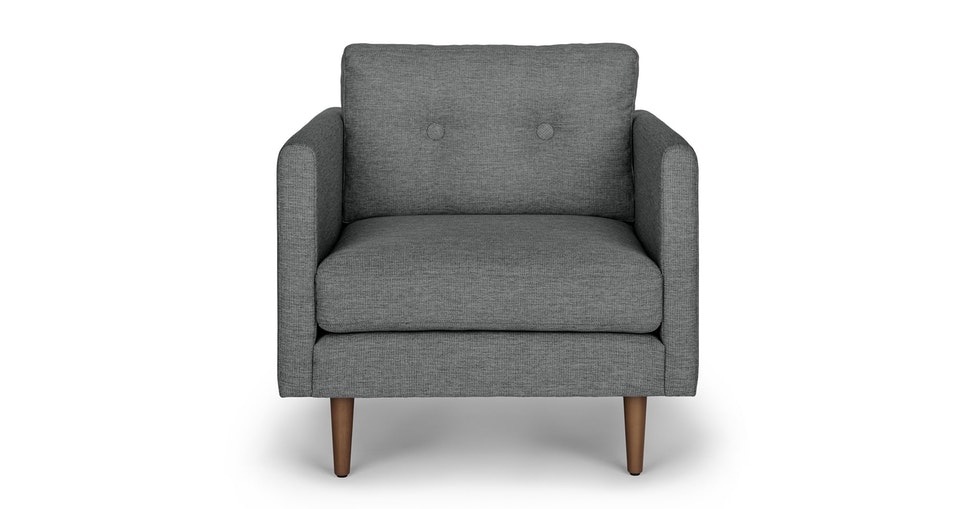 Anton Gravel Gray Lounge Chair - Image 0