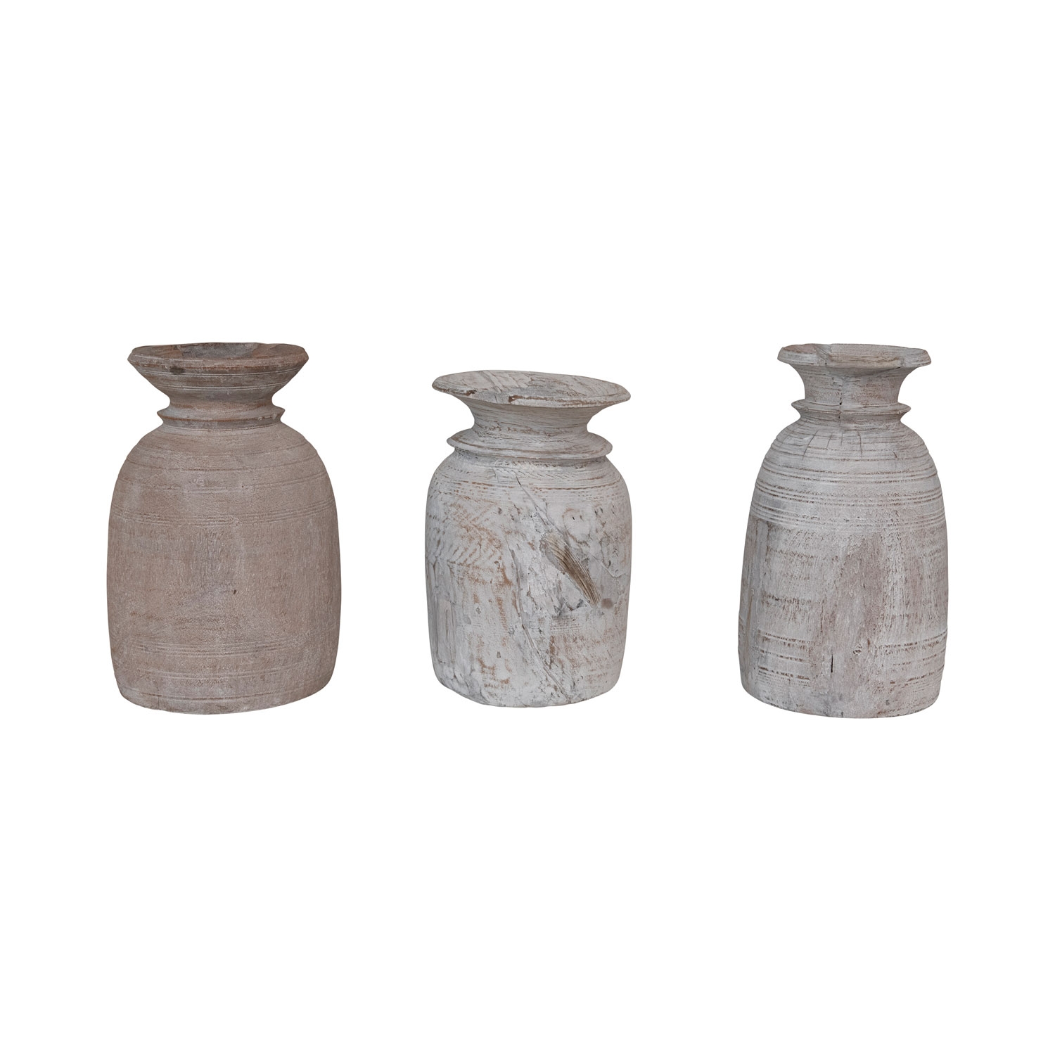 Found Decorative Wood Jug - Image 0