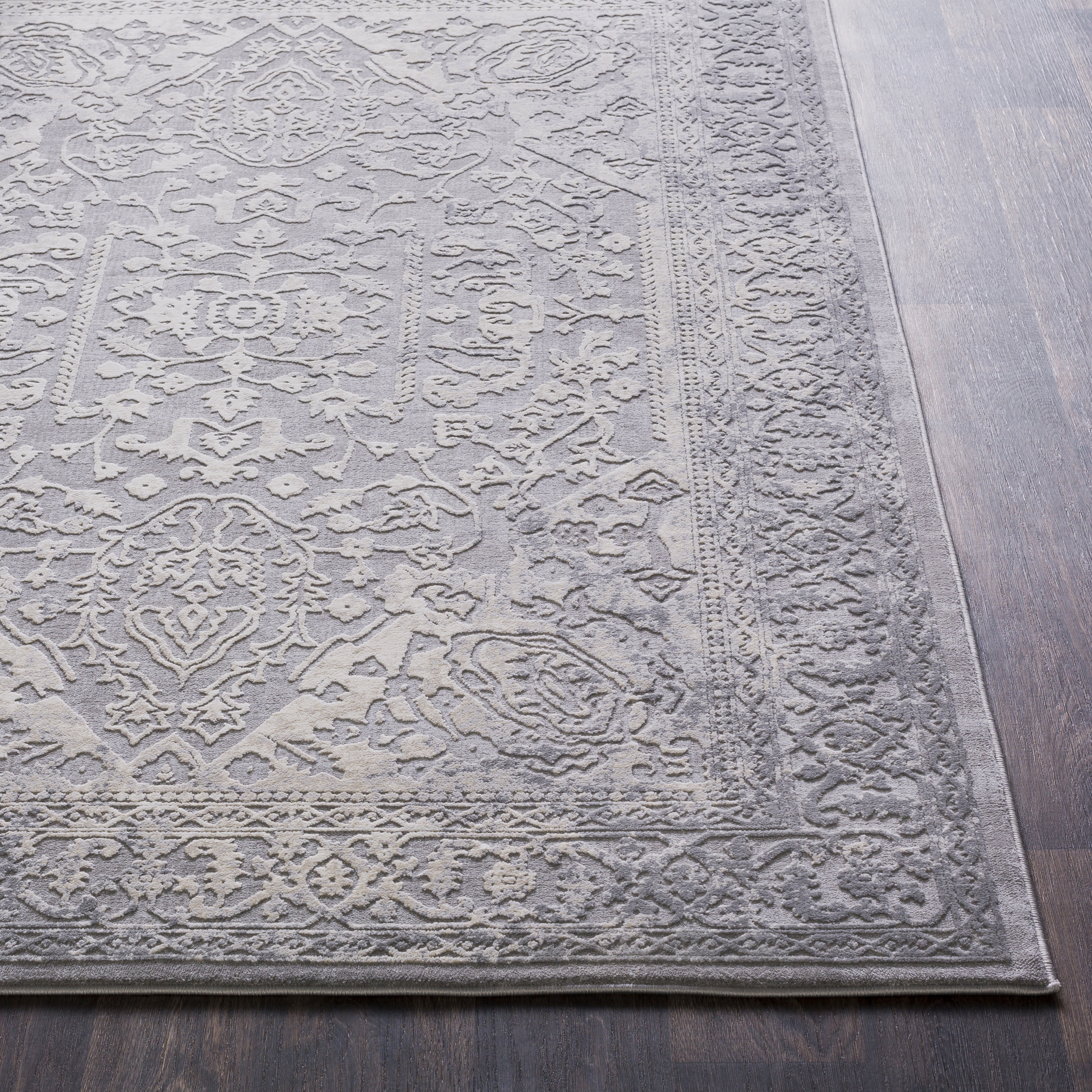 Livabliss Tibetan Gray Indoor 7'10" x 7'10" Machine Woven Rug - Image 2