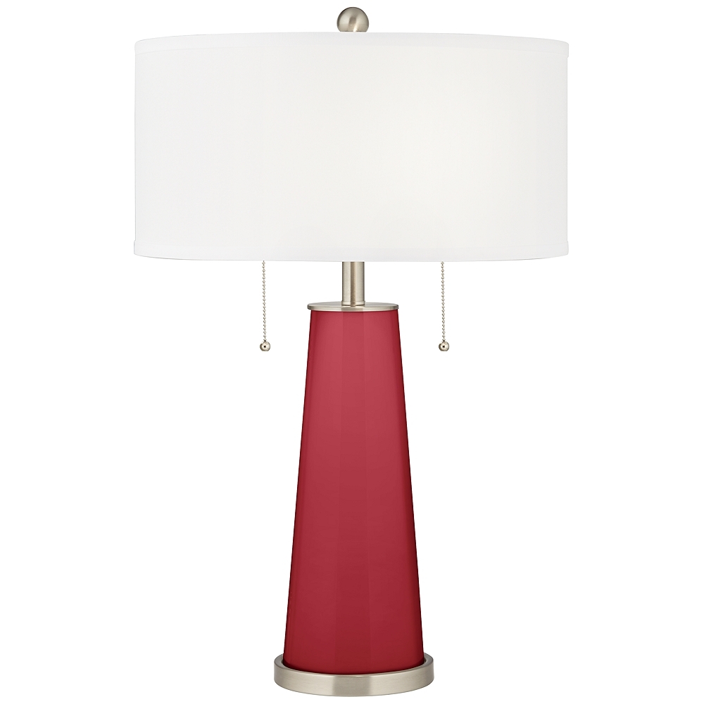 Color Plus Peggy 29 3/4" Samba Red Glass Table Lamp - Image 0