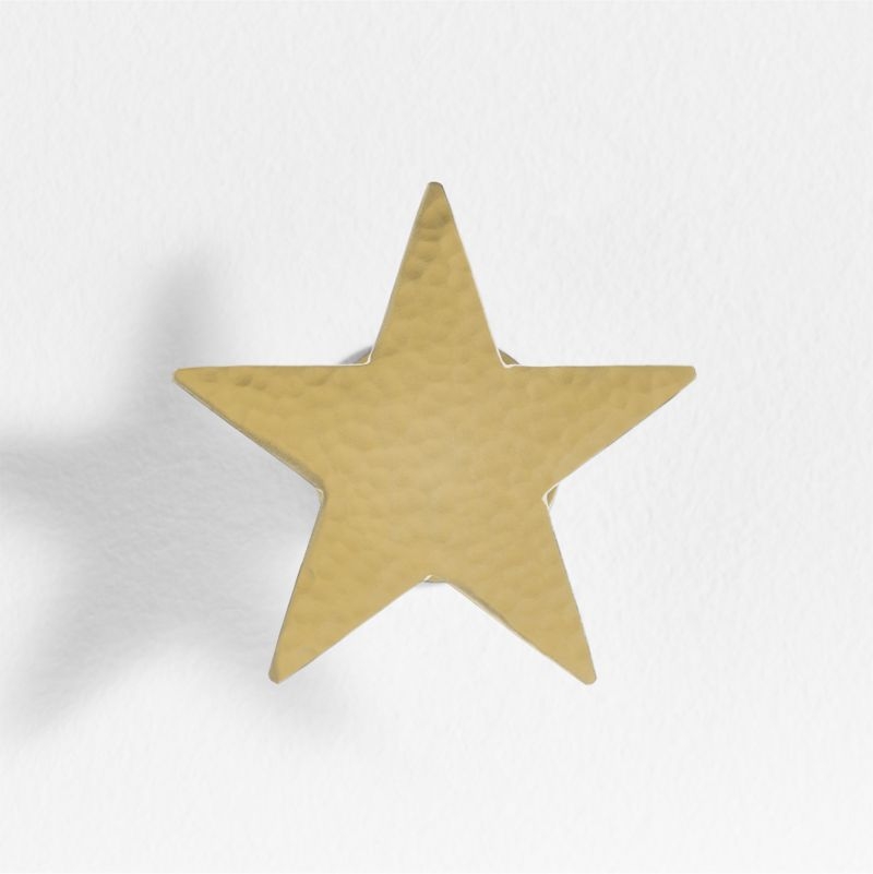 Brass Metal Star Shaped Kids Wall Hook - Image 1