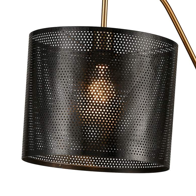 Decker Metal Arc Floor Lamp, Aged Brass & Black - Image 2