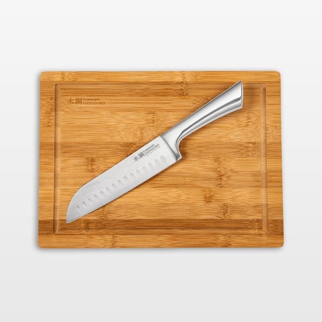 Cuisine::pro® Damashiro® Santoku Knife and Cutting Board - Image 0