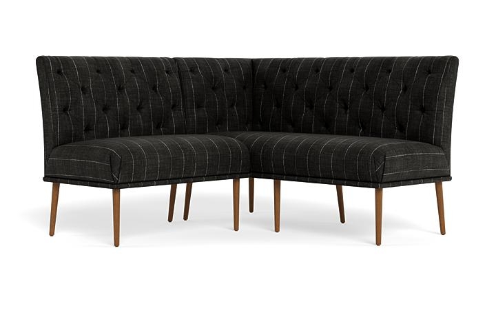 Dorian Upholstered Petite Right Banquette with Tufting Option - Image 1