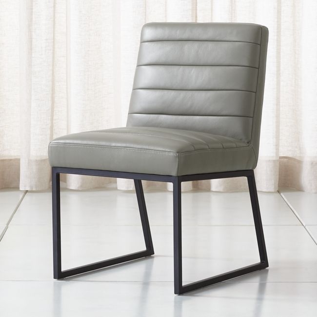 Channel Leather Dining Chair - Image 0