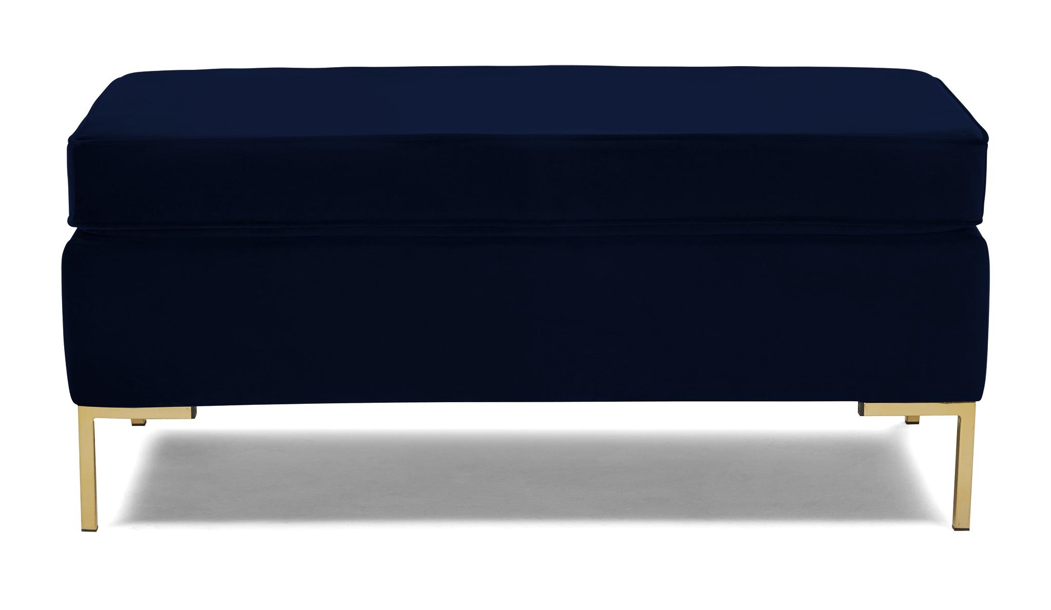 Blue Dee Mid Century Modern Bench with Storage - Royale Cobalt - Image 0