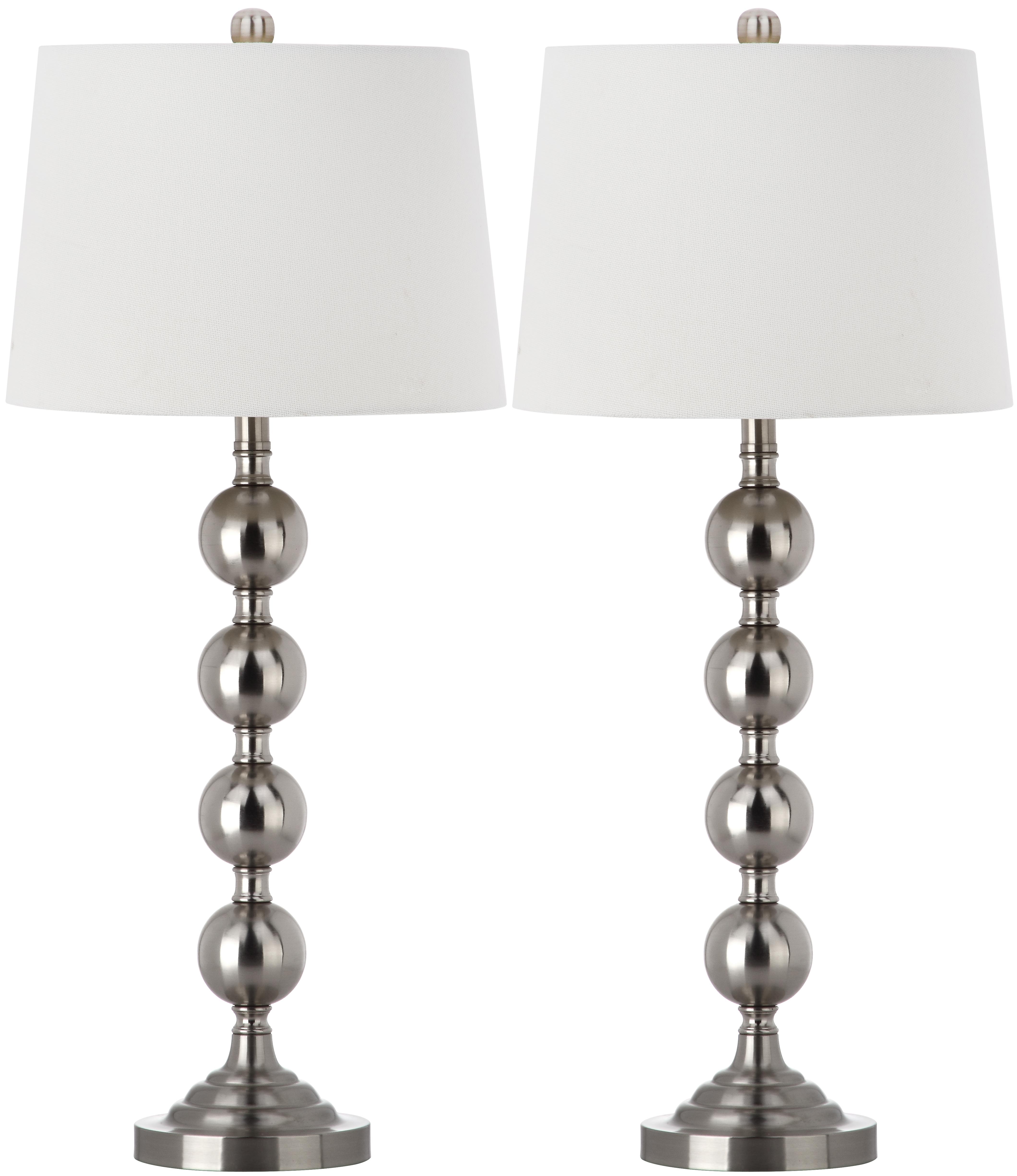 Stacked 32.5-Inch H Gazing Ball Table Lamp - Nickel - Arlo Home - Image 0