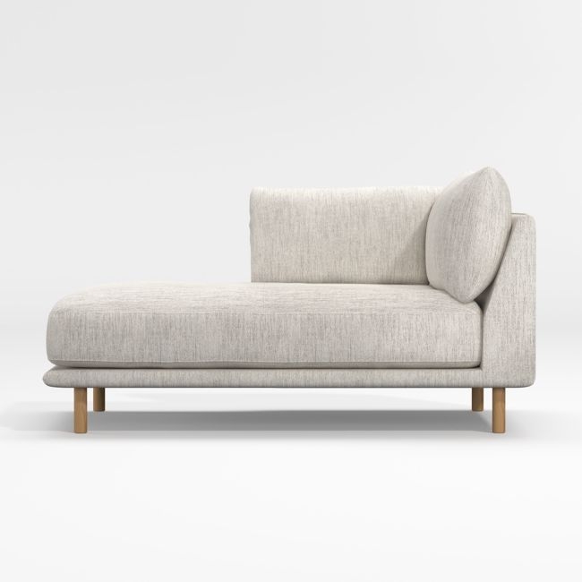 Wells Left-Arm Chaise with Natural Leg Finish - Image 0