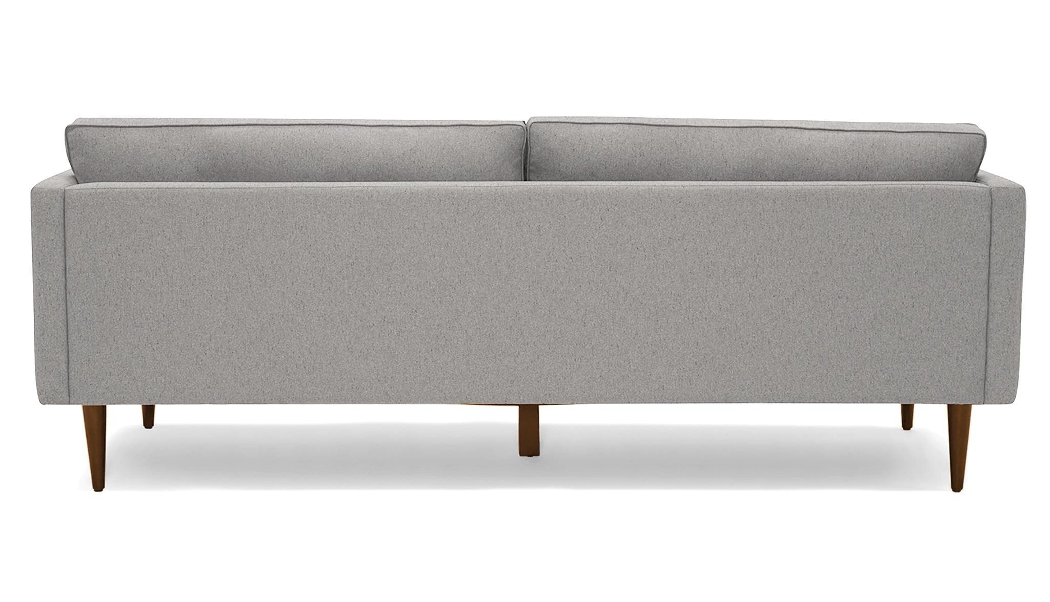 Gray Preston Mid Century Modern 86" Sofa - Sunbrella Premier Fog - Mocha - Image 4