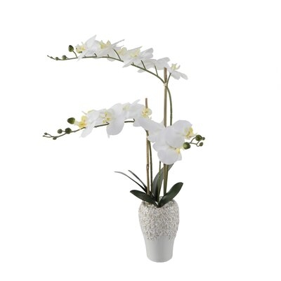 Real-Touch Orchid Floral Arrangement in Vase - Image 0