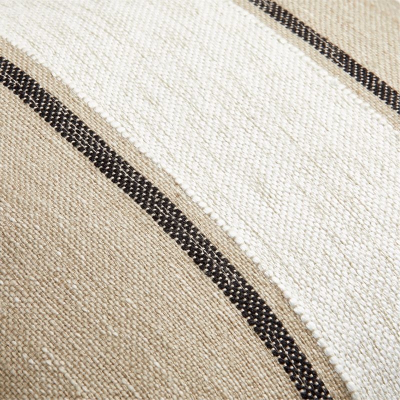 White 20"x20" Bold Stripe Outdoor Throw Pillow - Image 2