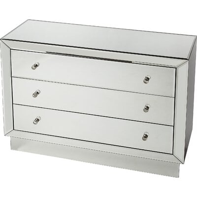 Loft 3 Drawer Mirrored Accent Chest - Image 0