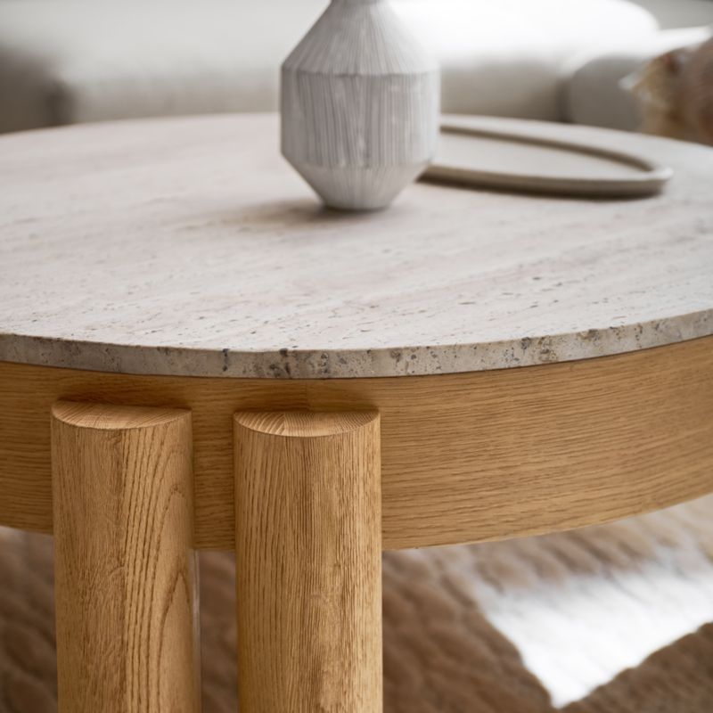 Oasis Round Wood Coffee Table - Image 1