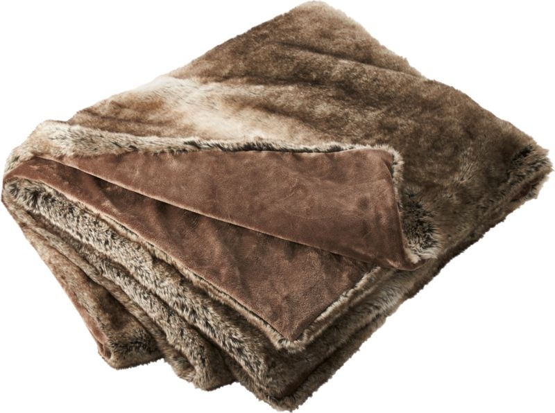 Light Grey Faux Fur Throw Blanket - Image 10
