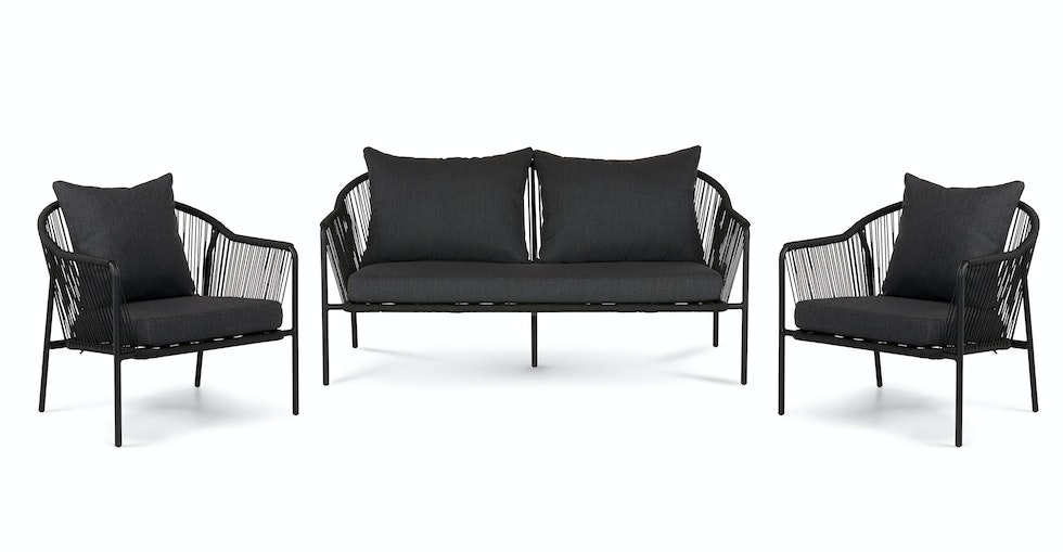 Calicut Coast Black Loveseat Set - Image 0