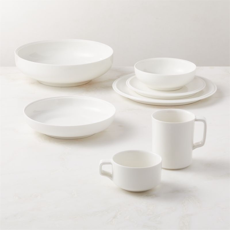 Frette Off-White Dinner Plate - Image 1