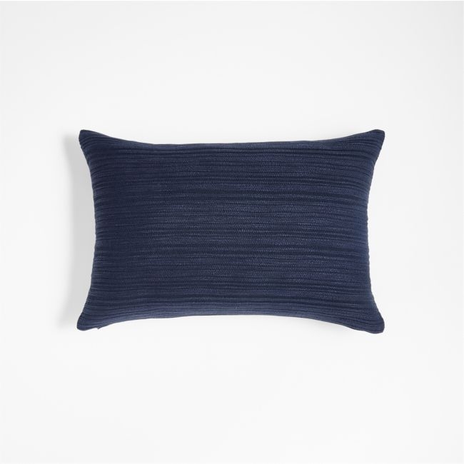 Correto 22"x15" Indigo Textured Pillow Cover - Image 0