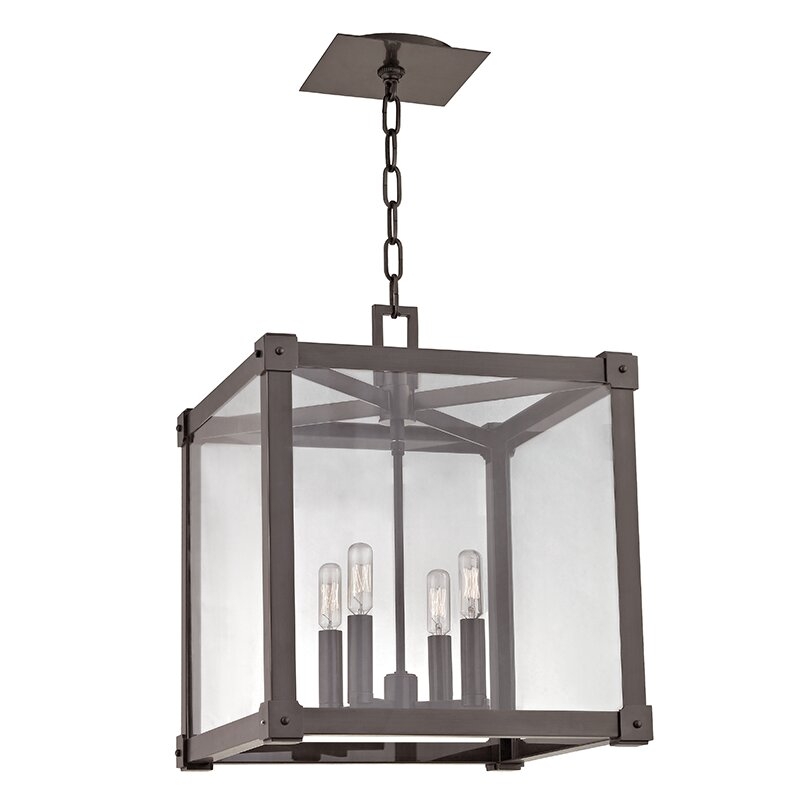 Hudson Valley Lighting Forsyth 4 - Light Candle Style Rectangle / Square Chandelier Finish: Old Bronze, Size: 19.5" H x 16.25" W x 16.25" D - Image 0
