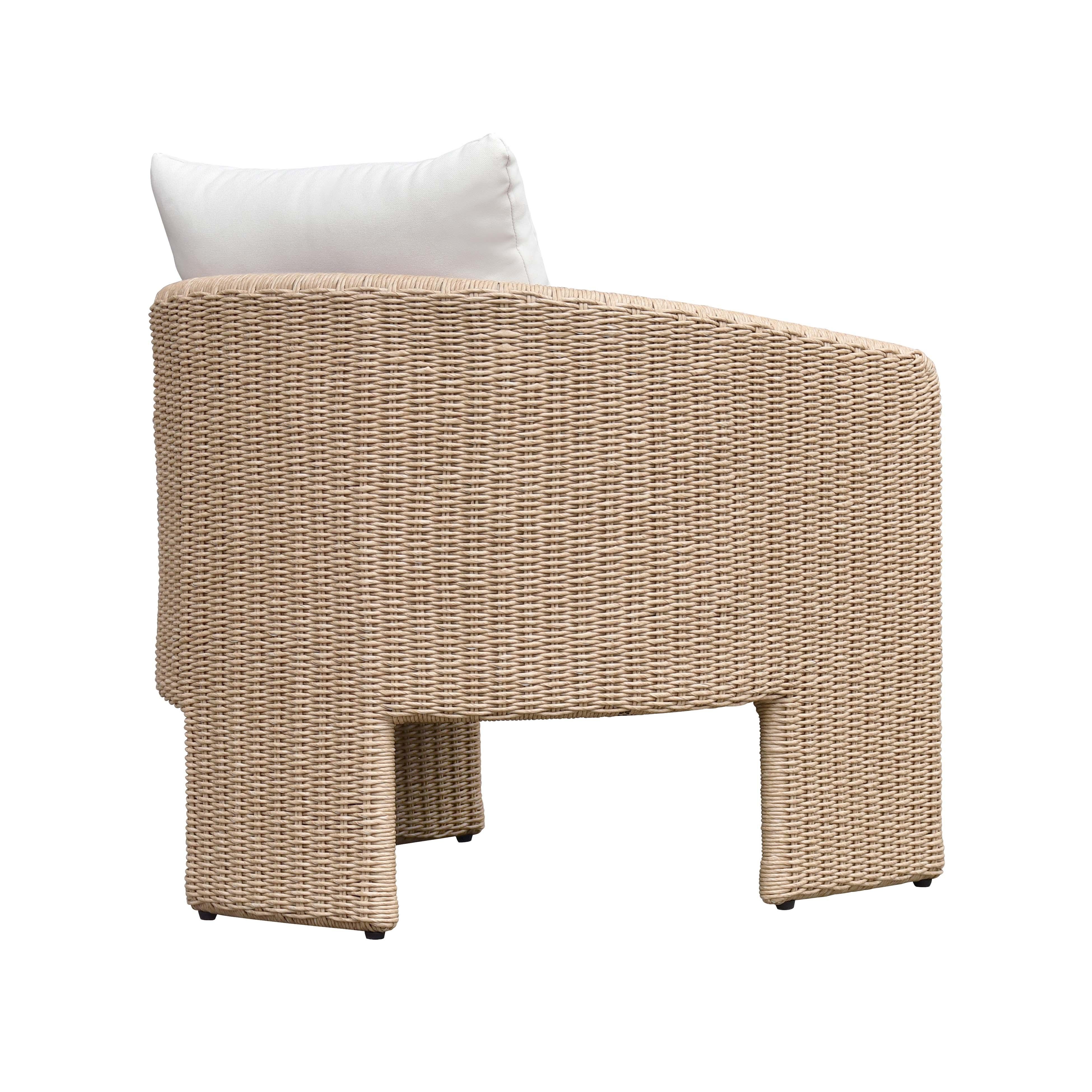 Alexa Cream Outdoor Armchair - Image 2