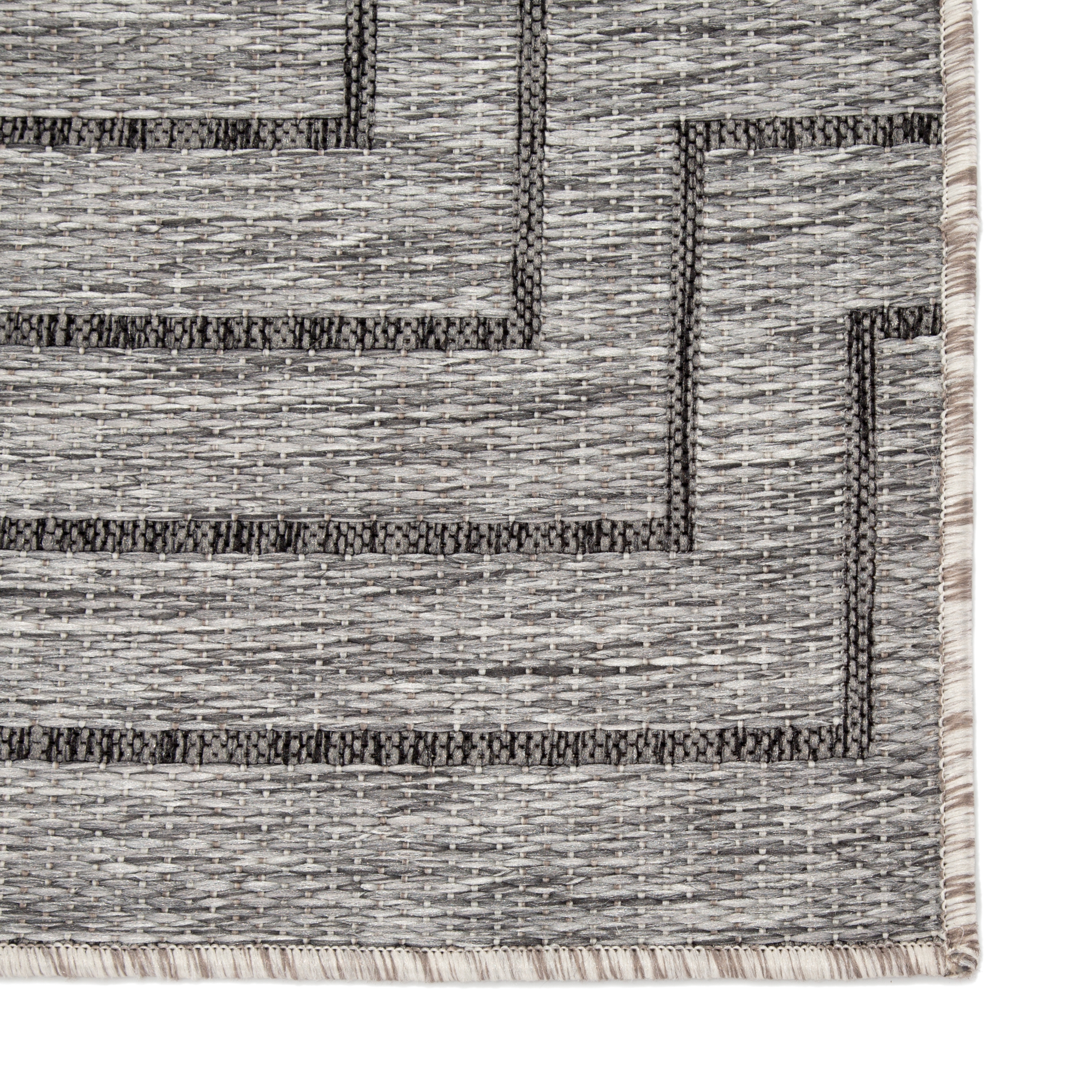 Nikki Chu by Xantho Indoor/ Outdoor Geometric Gray Area Rug (7'11"X10') - Image 3