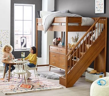 west elm x pbk Mid-Century Stair Loft, Full, White, In-Home Delivery - Image 2