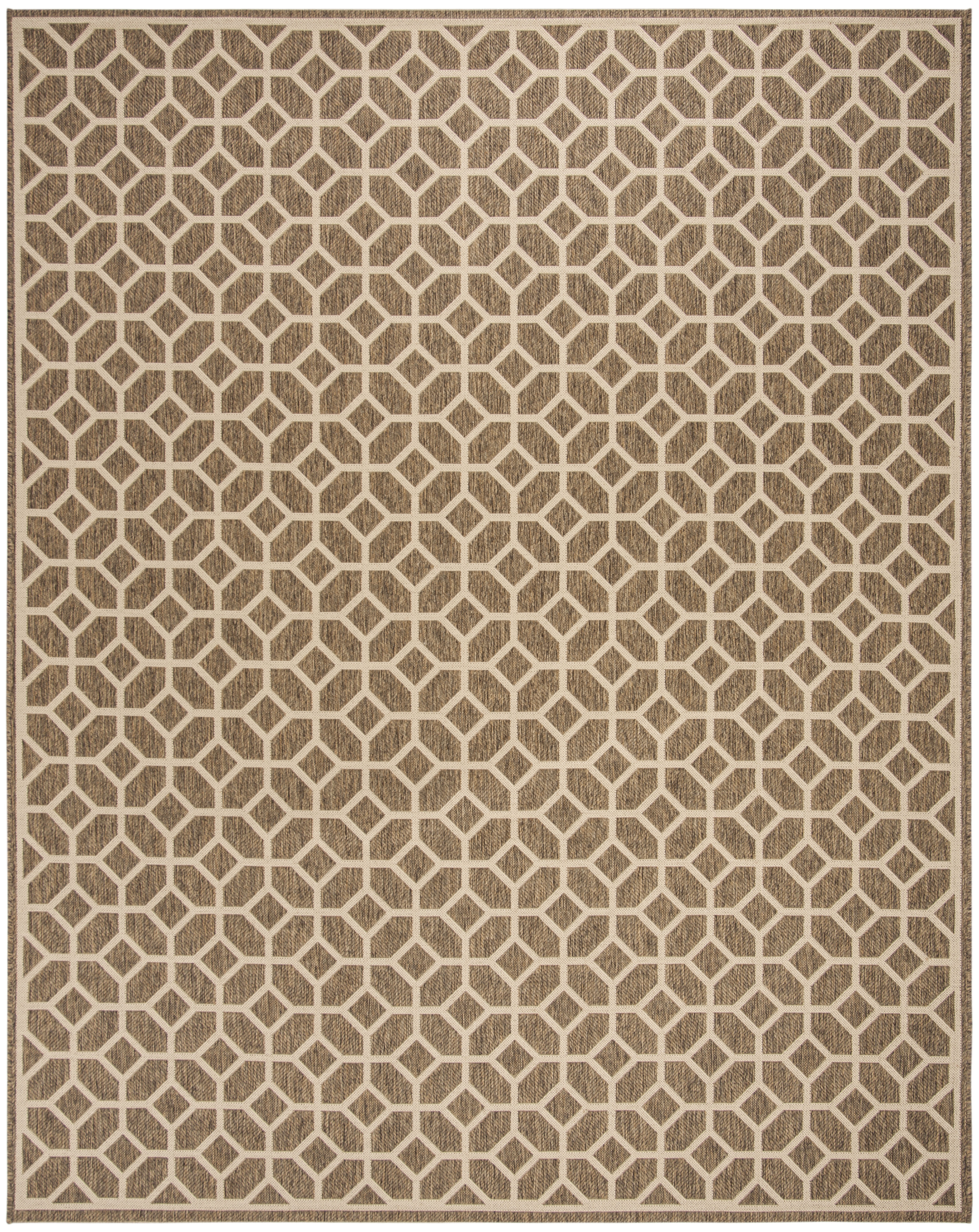 Arlo Home Indoor/Outdoor Woven Area Rug, LND127D, Beige/Cream,  9' X 12' - Image 0