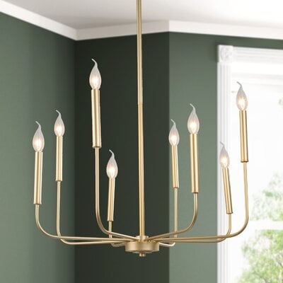 Bhandary 8-Light Candle Style Wagon Wheel Chandelier - Image 0