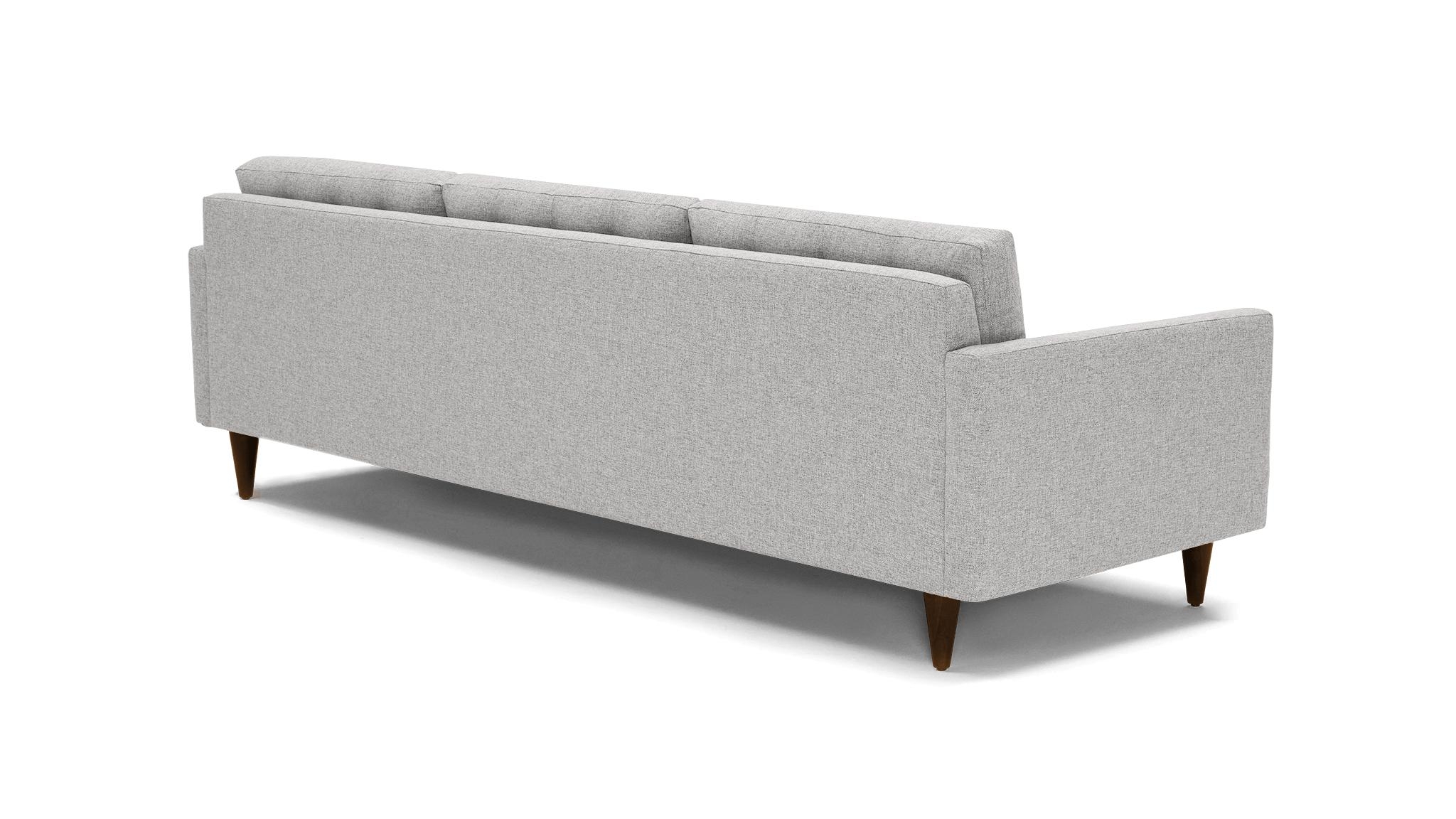 Gray Eliot Mid Century Modern Grand Sofa - Sunbrella Premier Fog - Mocha - Image 3