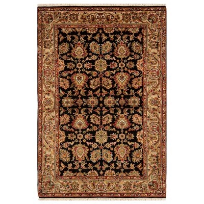 Hand Knotted Wool Black/Beige Rug - Image 0