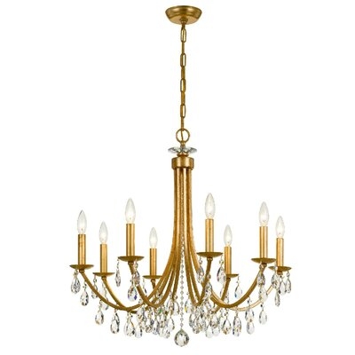 Sanches 8 - Light Unique Empire Chandelier with Wrought Iron Accents - Image 0