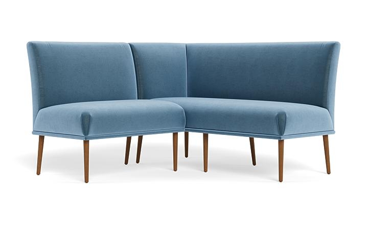 Dorian Upholstered Petite Right Banquette with Tufting Option - Image 1