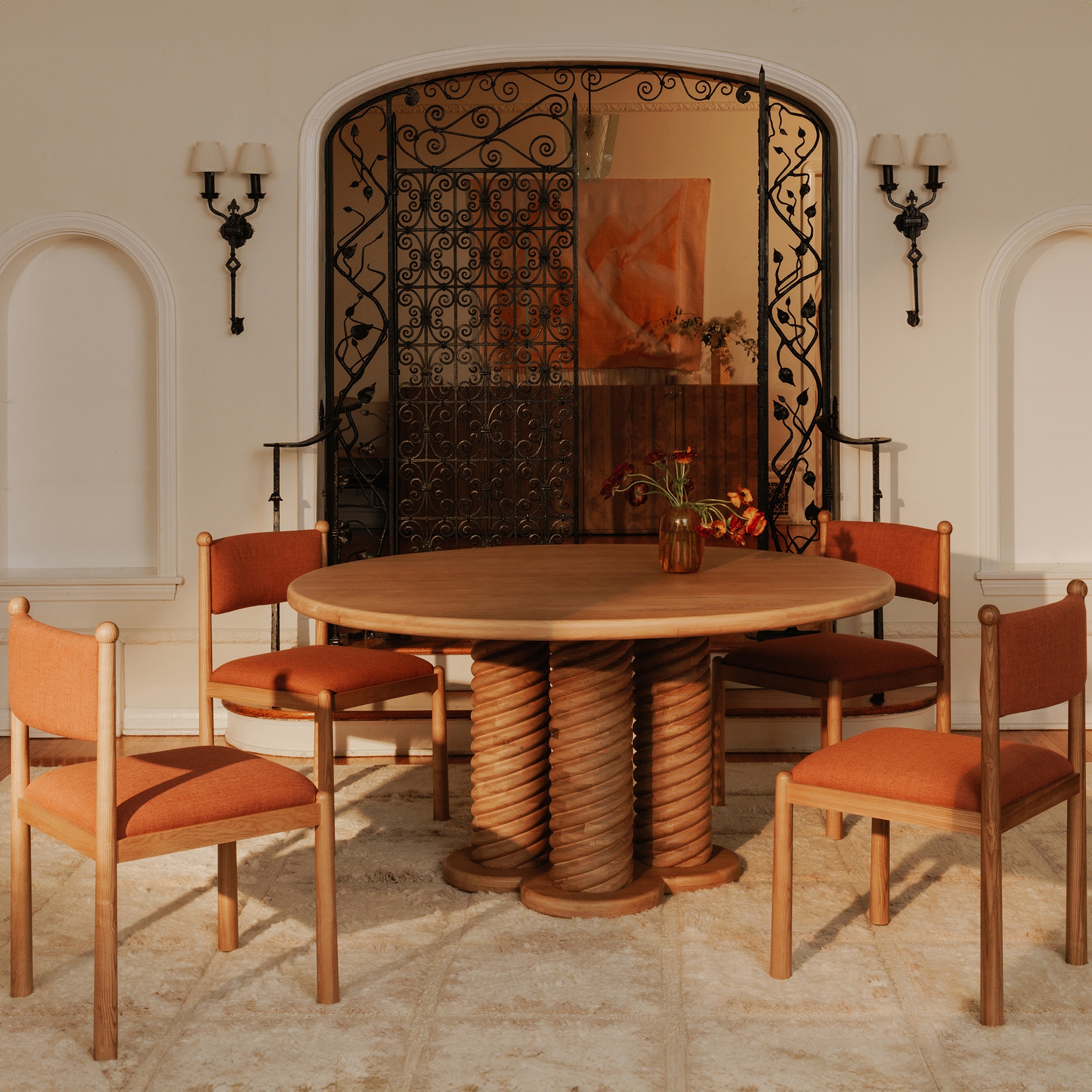 Treccia Round Dining Table Oak - Image 6