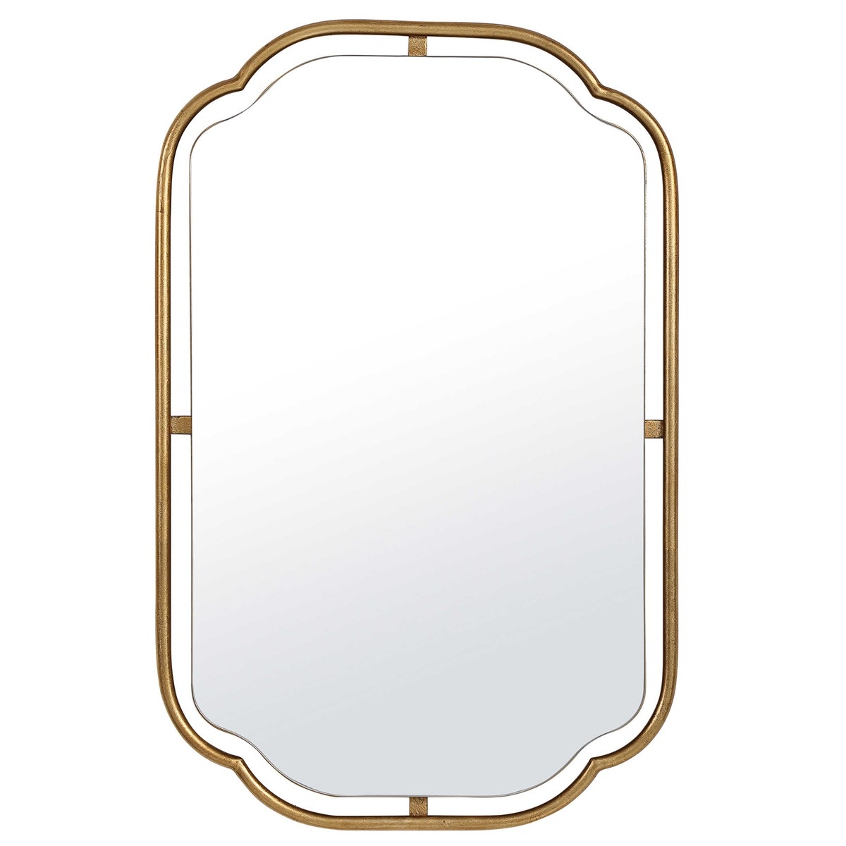 Tubular Floating Frame Mirror, Gold - Image 0