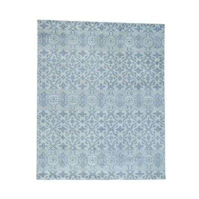 One-of-a-Kind Dorcey Hand-Knotted 2010s Modern Blue 8'1" x 10' Wool Area Rug - Image 0