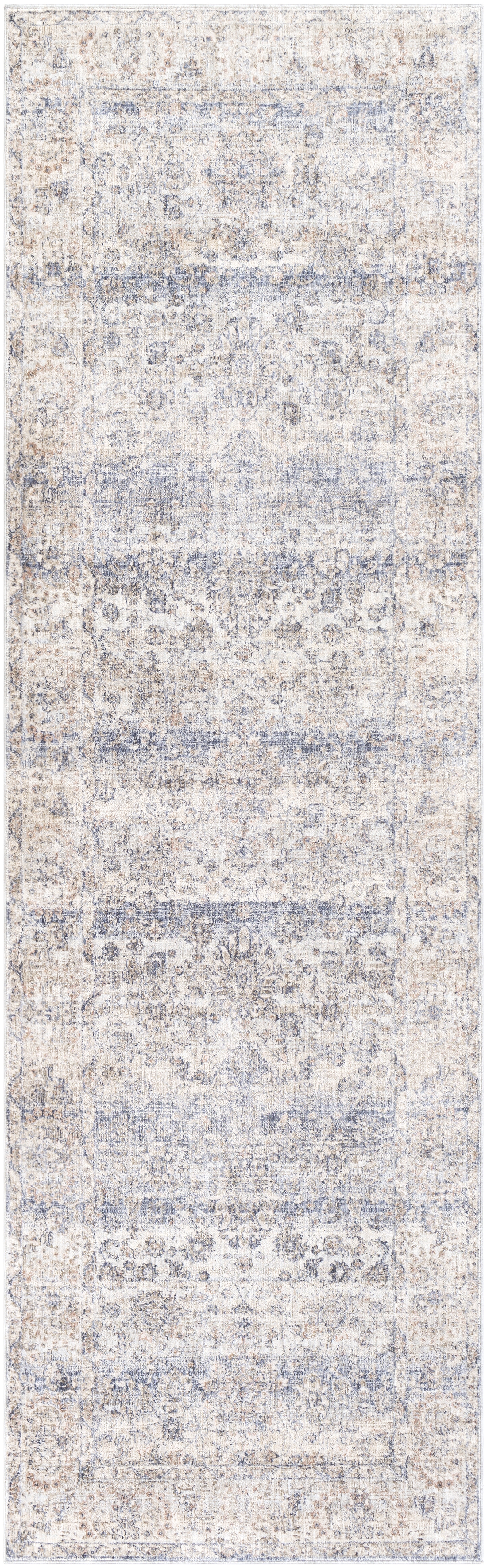 Palazzo Blue Indoor 3'3" x 10' Machine Woven Rug - Image 0