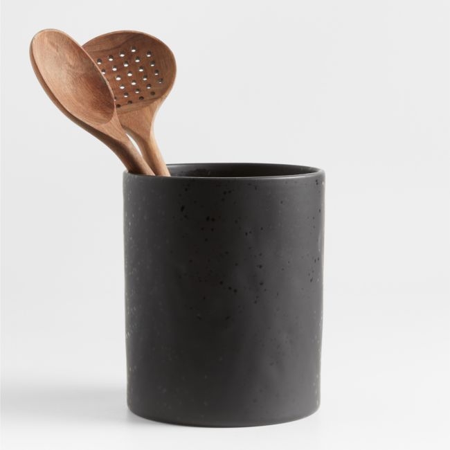 Marin Matte Black Utensil Holder - Image 0